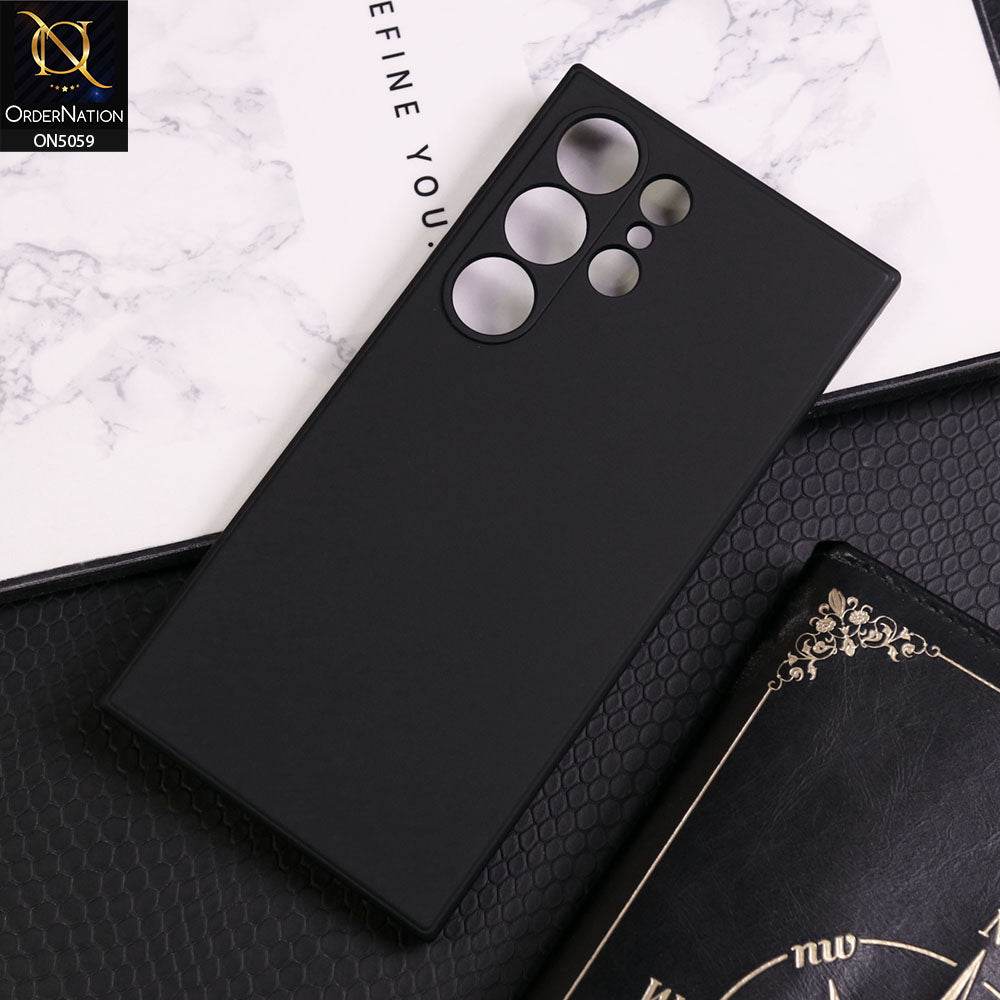 Samsung Galaxy S24 Ultra Cover - Black - Peerone DesignUltra Thin Matte Soft Silicone Case