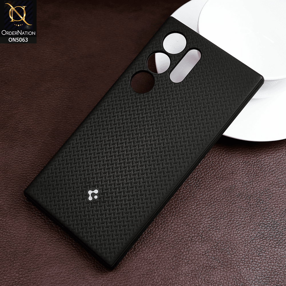 Samsung Galaxy S24 Ultra - Black - Mag Armor Series - Texture Soft TPU Case