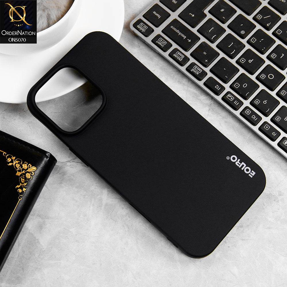 iPhone 16 Pro Max Cover - Black - New Liquid Silicone Soft TPU Case With Camera Protection - Futurestore.pk