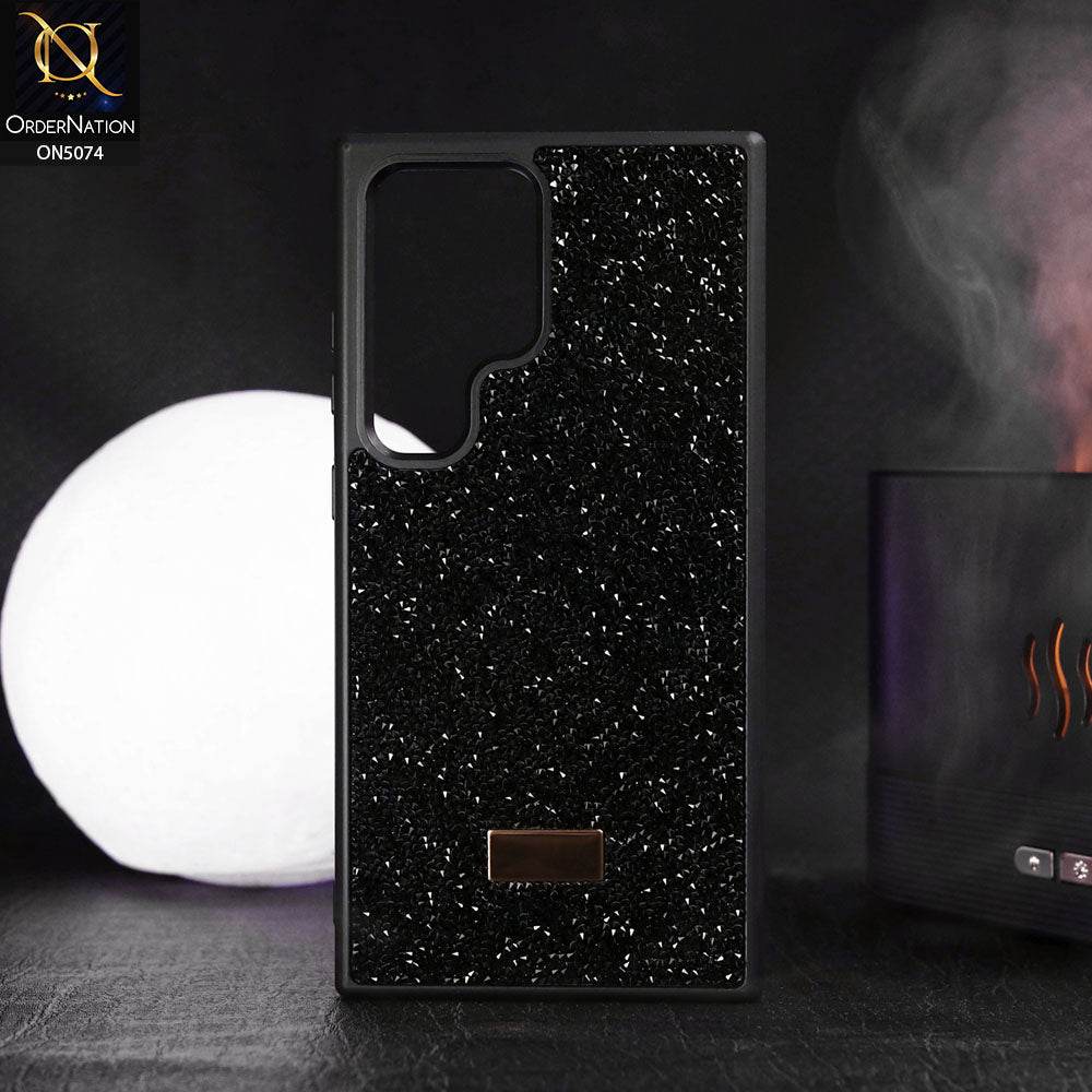 Samsung Galaxy S24 Ultra Cover - Black - Luxury Bling Rhinestones Diamond shiny Glitter Soft TPU Case - Futurestore.pk