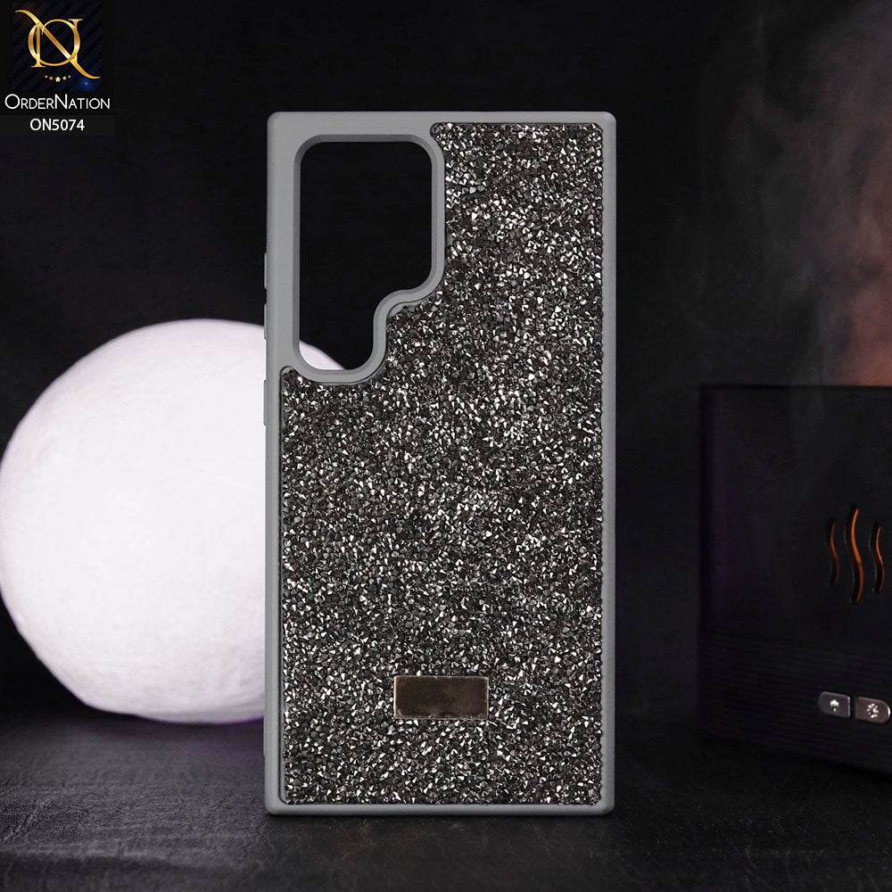 Samsung Galaxy S24 Ultra Cover - Titanium - Luxury Bling Rhinestones Diamond shiny Glitter Soft TPU Case - Futurestore.pk