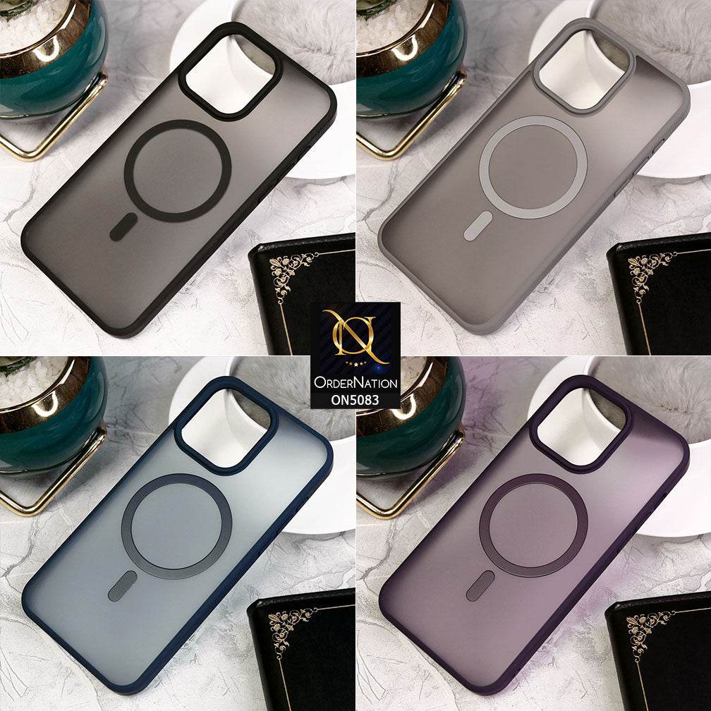 iPhone 11 Cover - Black - Trendy Matte Colour Transparent Soft Border Case With Magsafe - Futurestore.pk