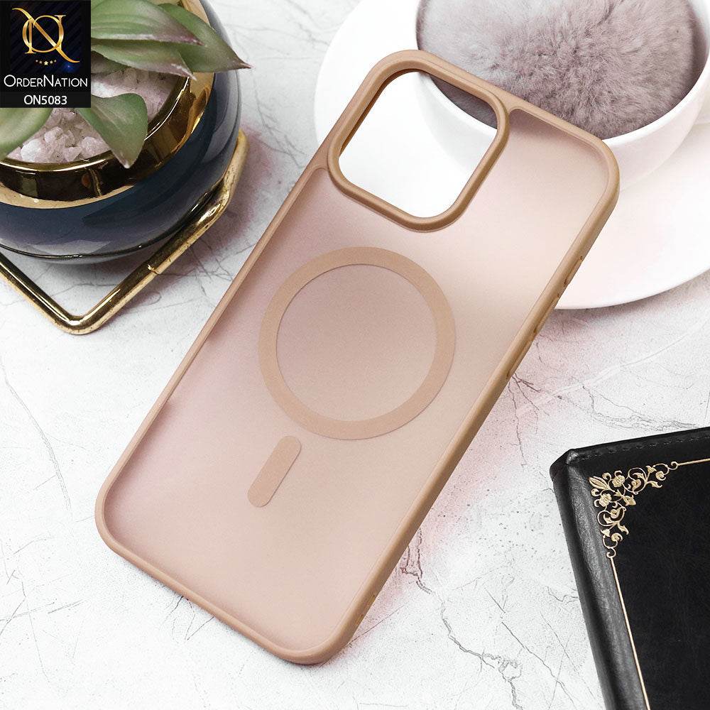 iPhone 16 Pro Max Cover - Desert Titanium - Trendy Matte Colour Transparent Soft Border Case With Magsafe - Futurestore.pk