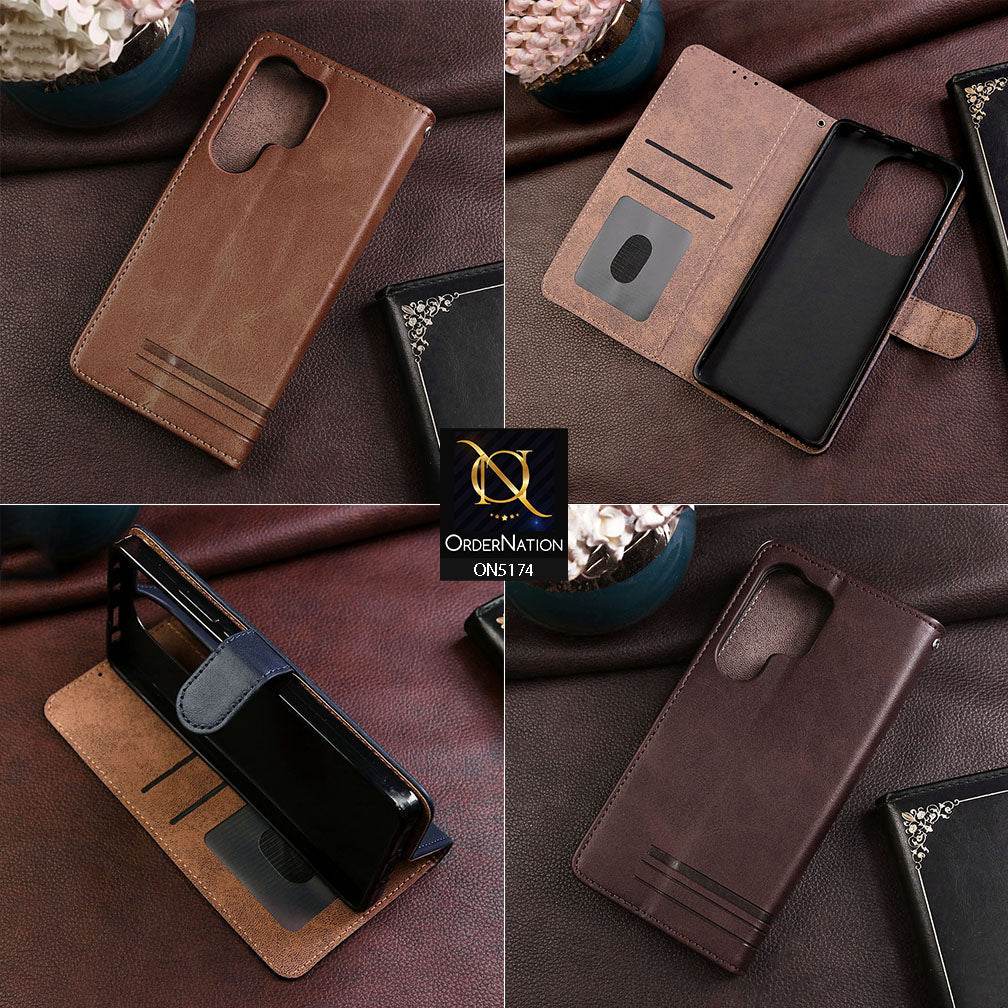 Samsung Galaxy A55 Cover - Black - Premium Magnetic Leather Wallet Flip book Card Slots Soft Case - Futurestore.pk