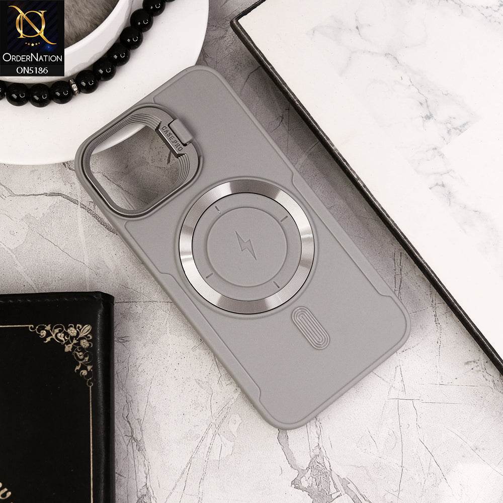 iPhone 11 Cover - Gray - New Original MagSafe Magnetic Camera Kickstand Case - Futurestore.pk