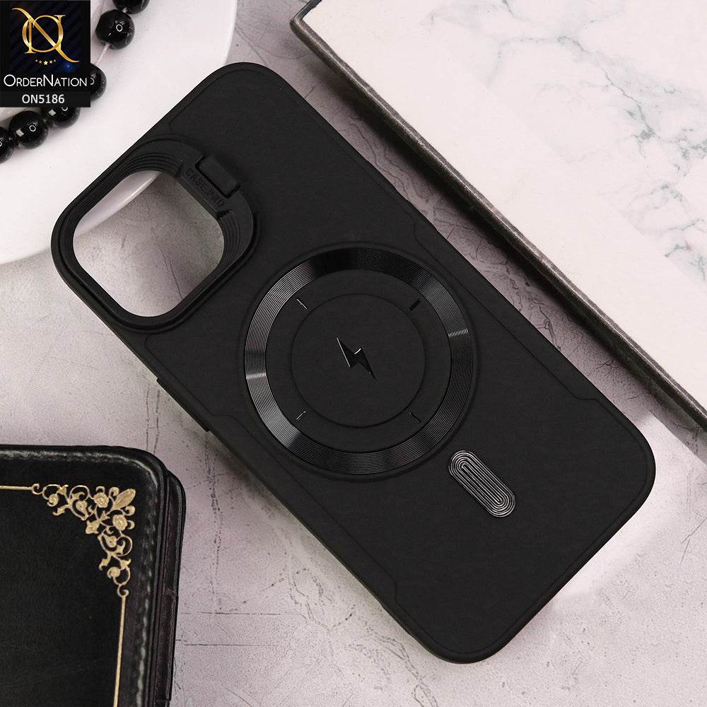 IPhone 13 Cover - Black - New Original MagSafe Magnetic Camera Kickstand Case - Futurestore.pk