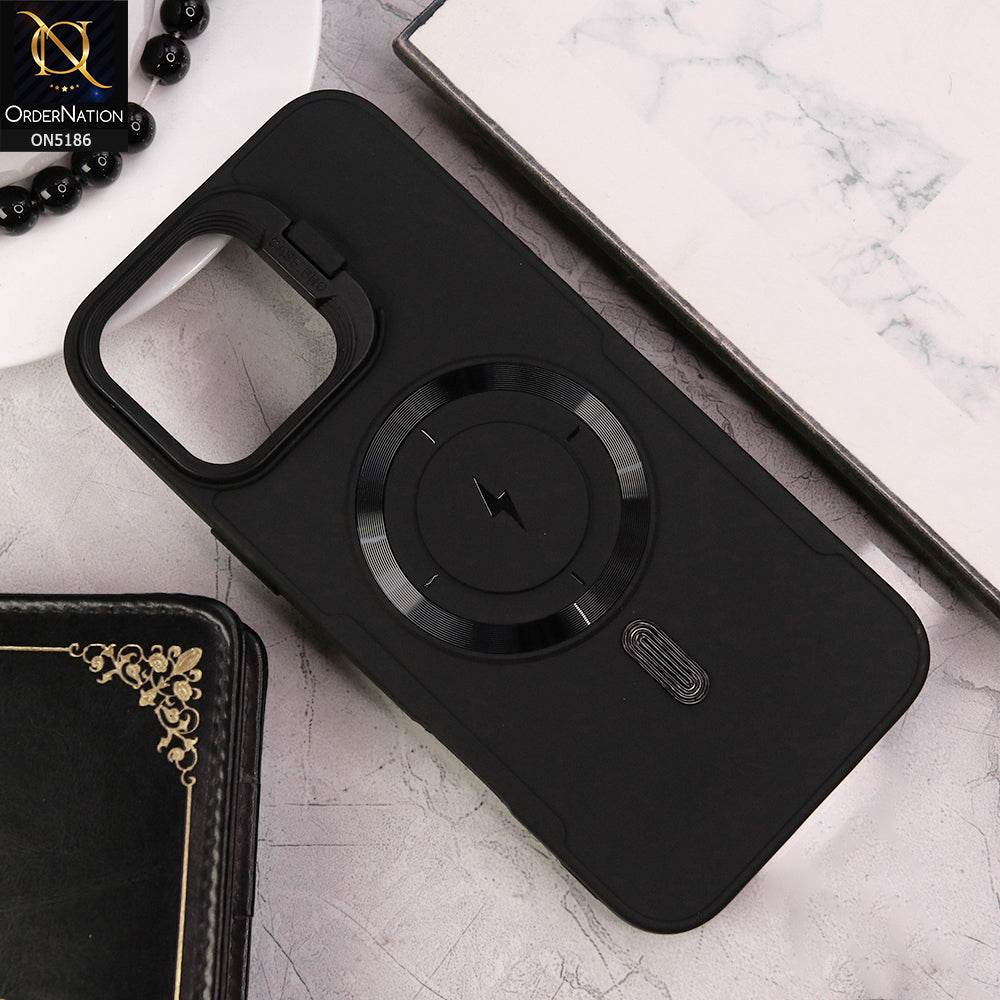 IPhone 16 Pro Max Cover - Black - New Original MagSafe Magnetic Camera Kickstand Case - Futurestore.pk
