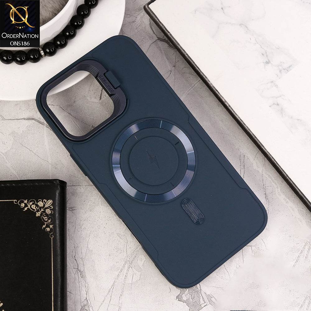 iPhone 16 Pro Max Cover - Blue - New Original MagSafe Magnetic Camera Kickstand Case - Futurestore.pk