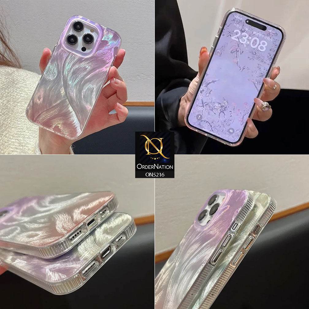 iPhone 13 Cover - Multi - Luxury Silver-Plated Dreamy Feather Colorful Gradient Soft Case - Futurestore.pk