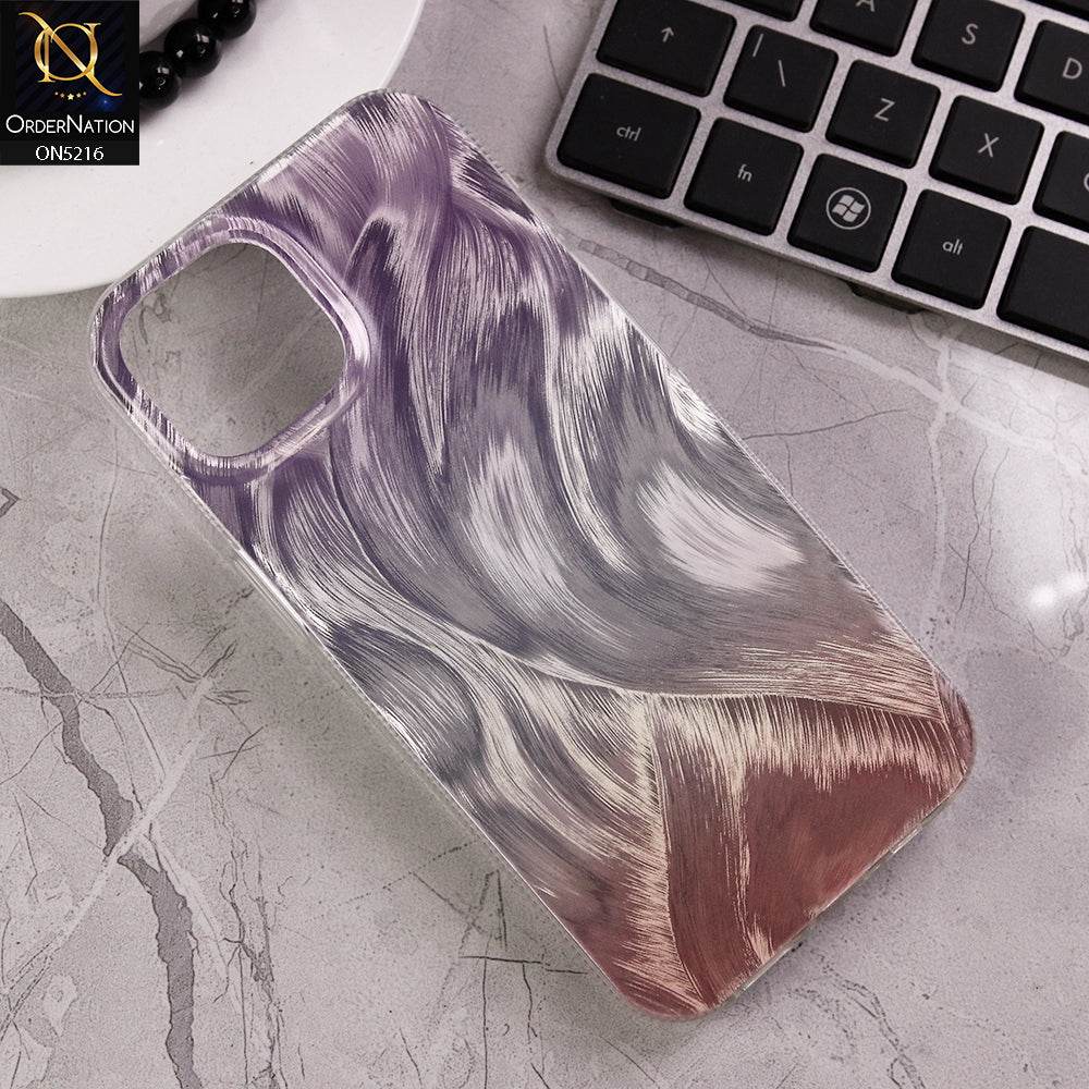 iPhone 13 Cover - Multi - Luxury Silver-Plated Dreamy Feather Colorful Gradient Soft Case - Futurestore.pk