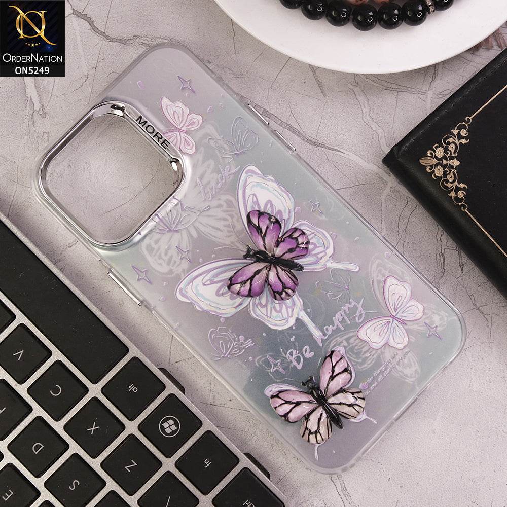 iPhone 16 Pro Max Cover - Design 2 - New Love Butterfly Series Soft Border Protective Case - Futurestore.pk