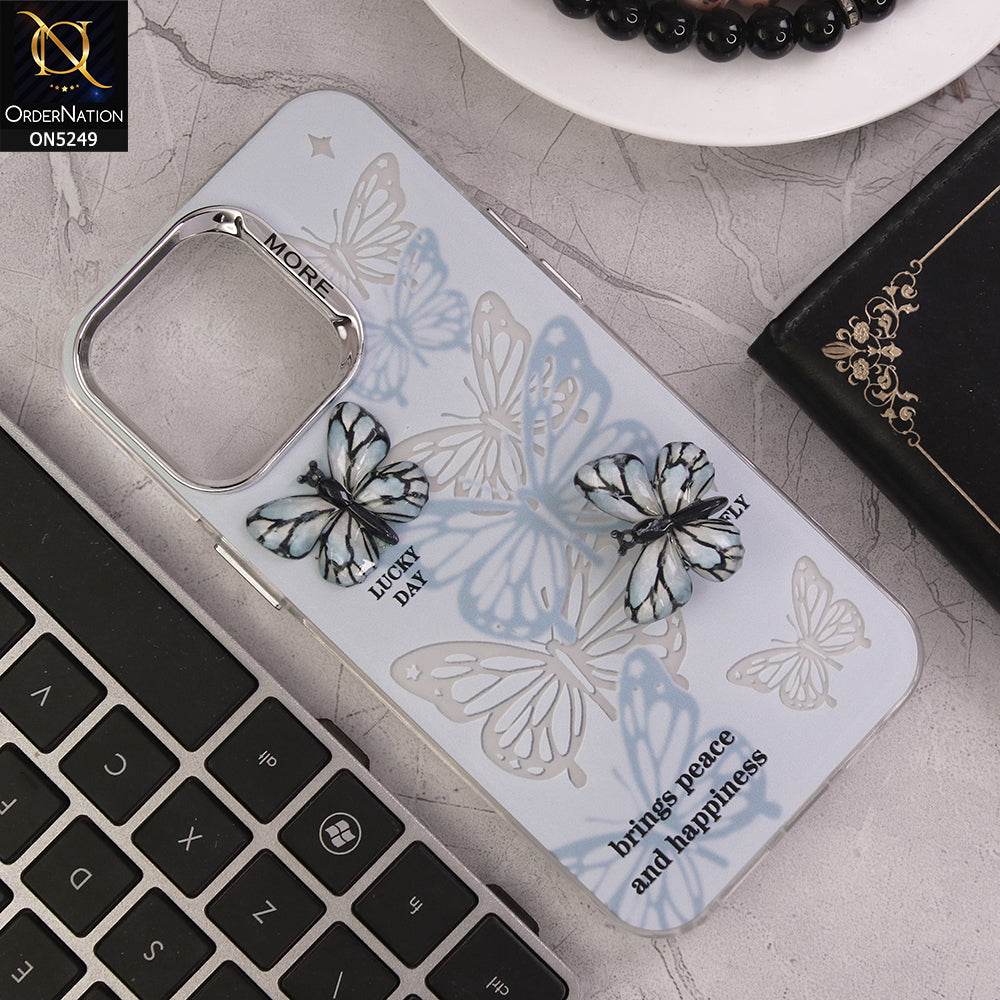 iPhone 16 Pro Max Cover - Design 4 - New Love Butterfly Series Soft Border Protective Case - Futurestore.pk