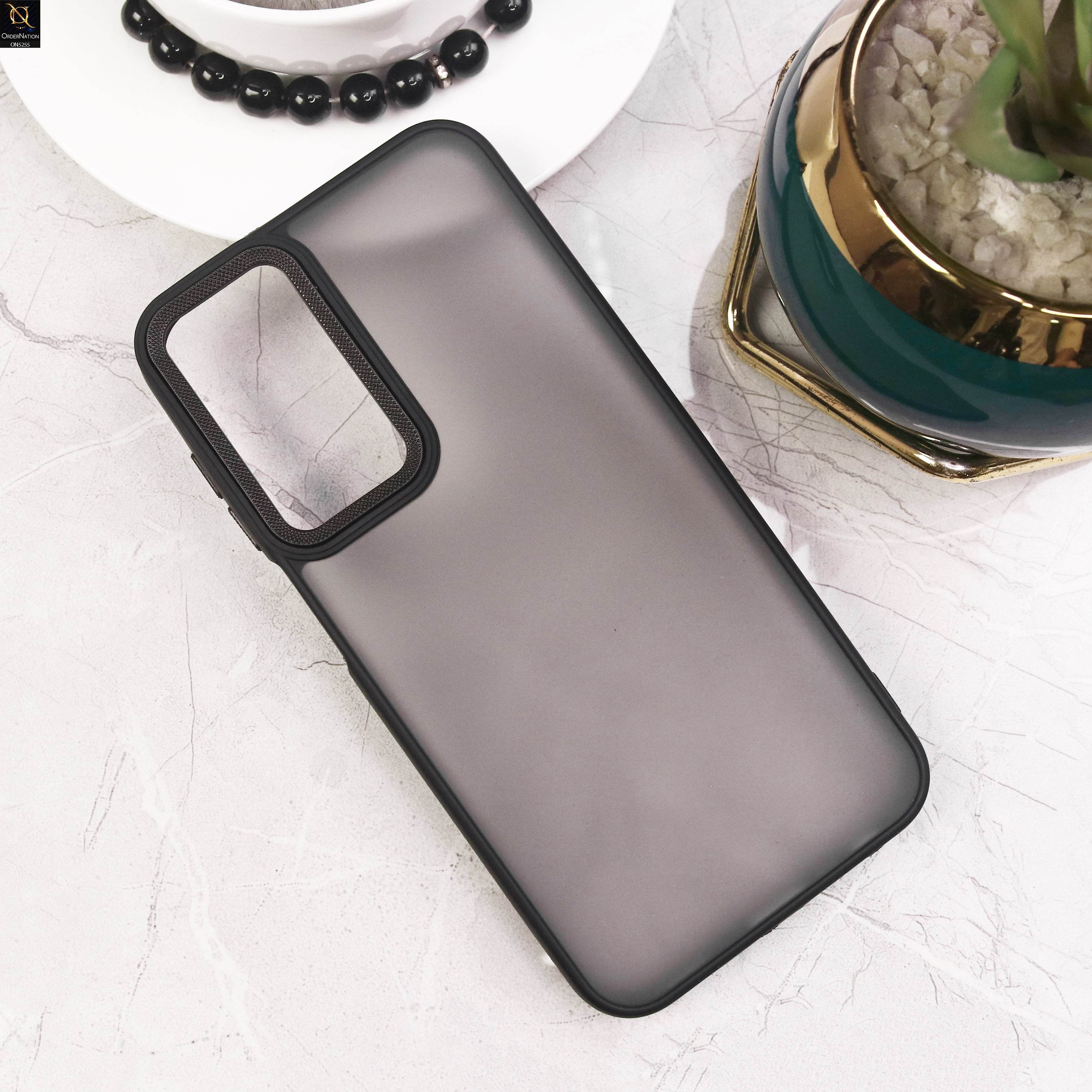 Samsung Galaxy A55 Cover - Black - New Color Translucent Matte Shockproof Soft Borders Case - Futurestore.pk