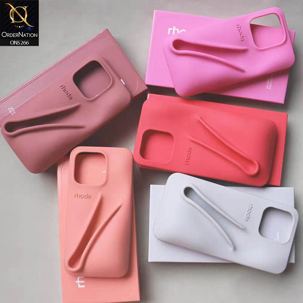 iPhone 16 Pro Max Cover - Tea Pink - Trendy 3D Lip Gloss Holder Protective Soft Case