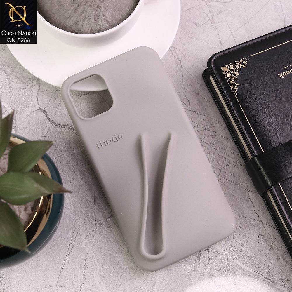 iPhone 11 Cover - Gray - Trendy 3D Lip Gloss Holder Protective Soft Case - Futurestore.pk