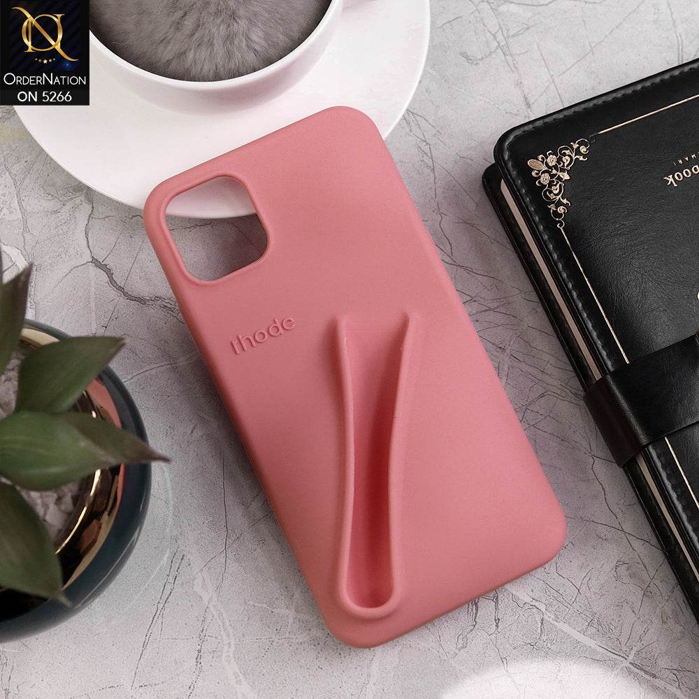 iPhone 11 Cover - Light Pink - Trendy 3D Lip Gloss Holder Protective Soft Case - Futurestore.pk