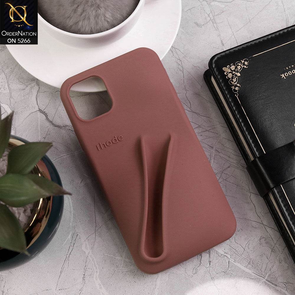 iPhone 11 Cover - Tea Pink - Trendy 3D Lip Gloss Holder Protective Soft Case - Futurestore.pk