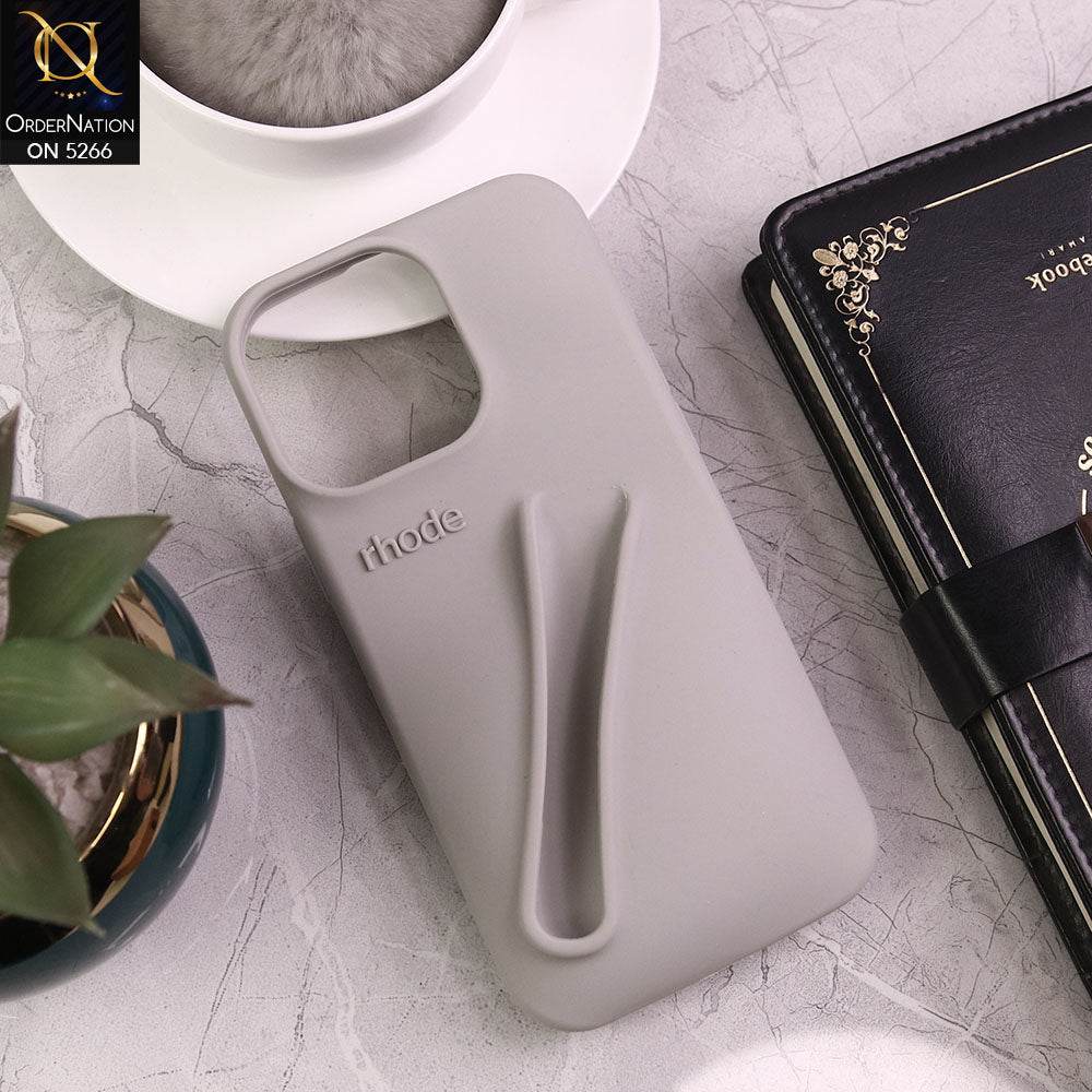 iPhone 16 Pro Max Cover - Gray - Trendy 3D Lip Gloss Holder Protective Soft Case