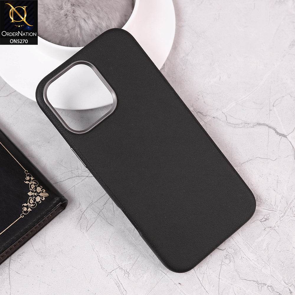 iPhone 16 Pro Max Cover - Black - Doyers Premium Leather look Soft Border Protective Case - Futurestore.pk
