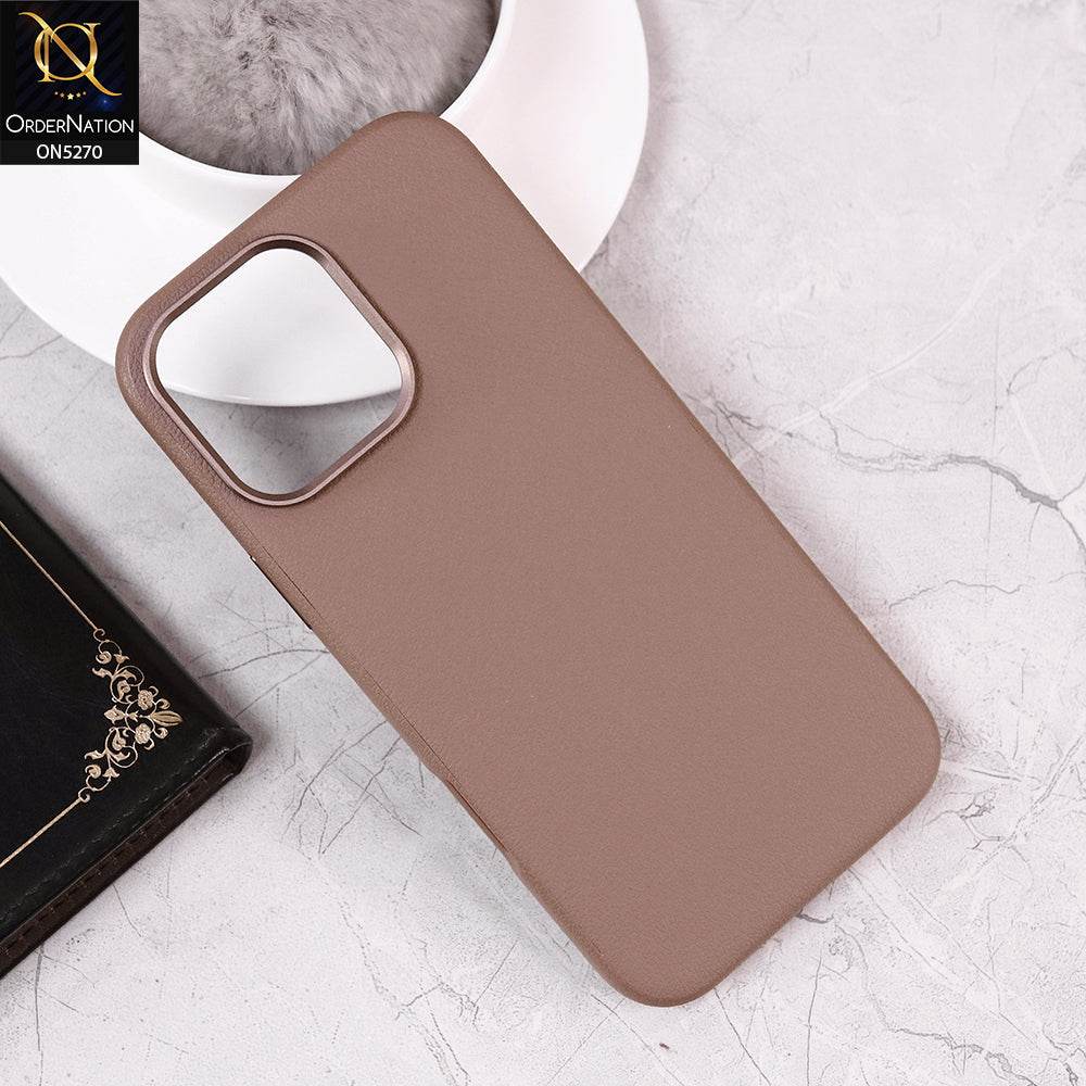iPhone 16 Pro Max Cover - Desert Titanium - Doyers Premium Leather look Soft Border Protective Case - Futurestore.pk