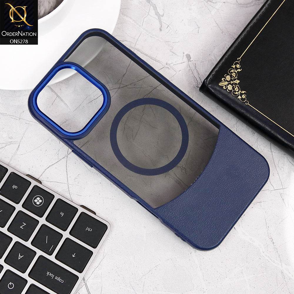 IPhone 16 Pro Max Cover - Blue - New Matte Dual Tone Shell Soft Border Case - Futurestore.pk