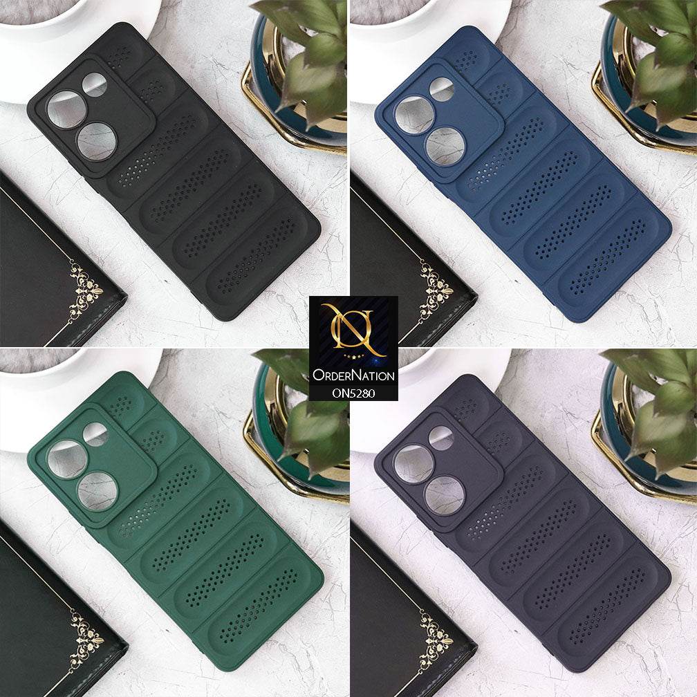 Vivo V30 Cover - Green - Trendy Breathable Mesh Grid Net Soft Case With Camera Protection - Futurestore.pk