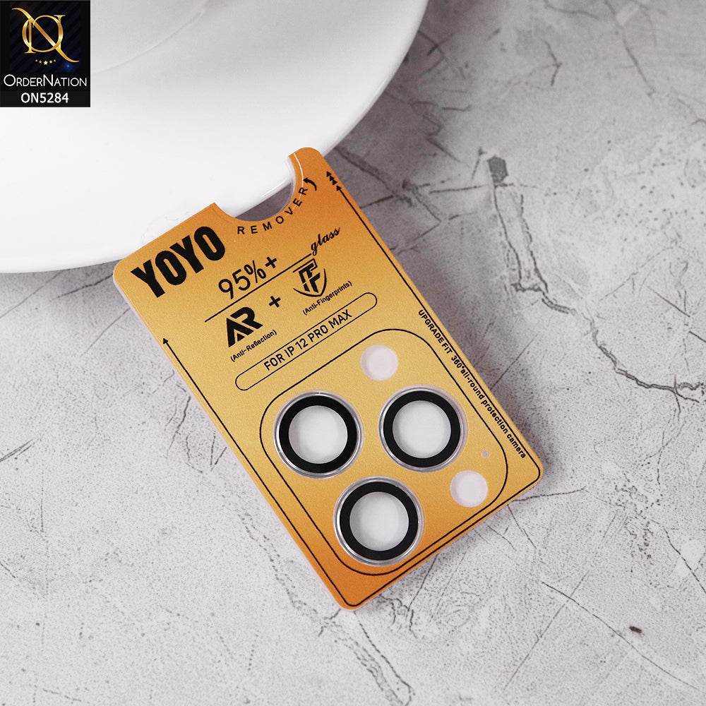 iPhone 16 Pro Max Camera Protector - Silver - YoYo New Eagle Eye Lens Proector 3D Multi Film - Futurestore.pk
