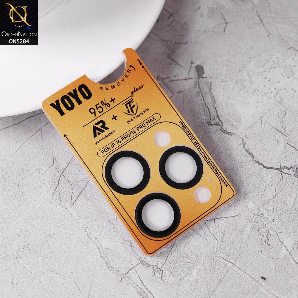 iPhone 16 Pro Max Camera Protector - Black - YoYo New Eagle Eye Lens Proector 3D Multi Film - Futurestore.pk