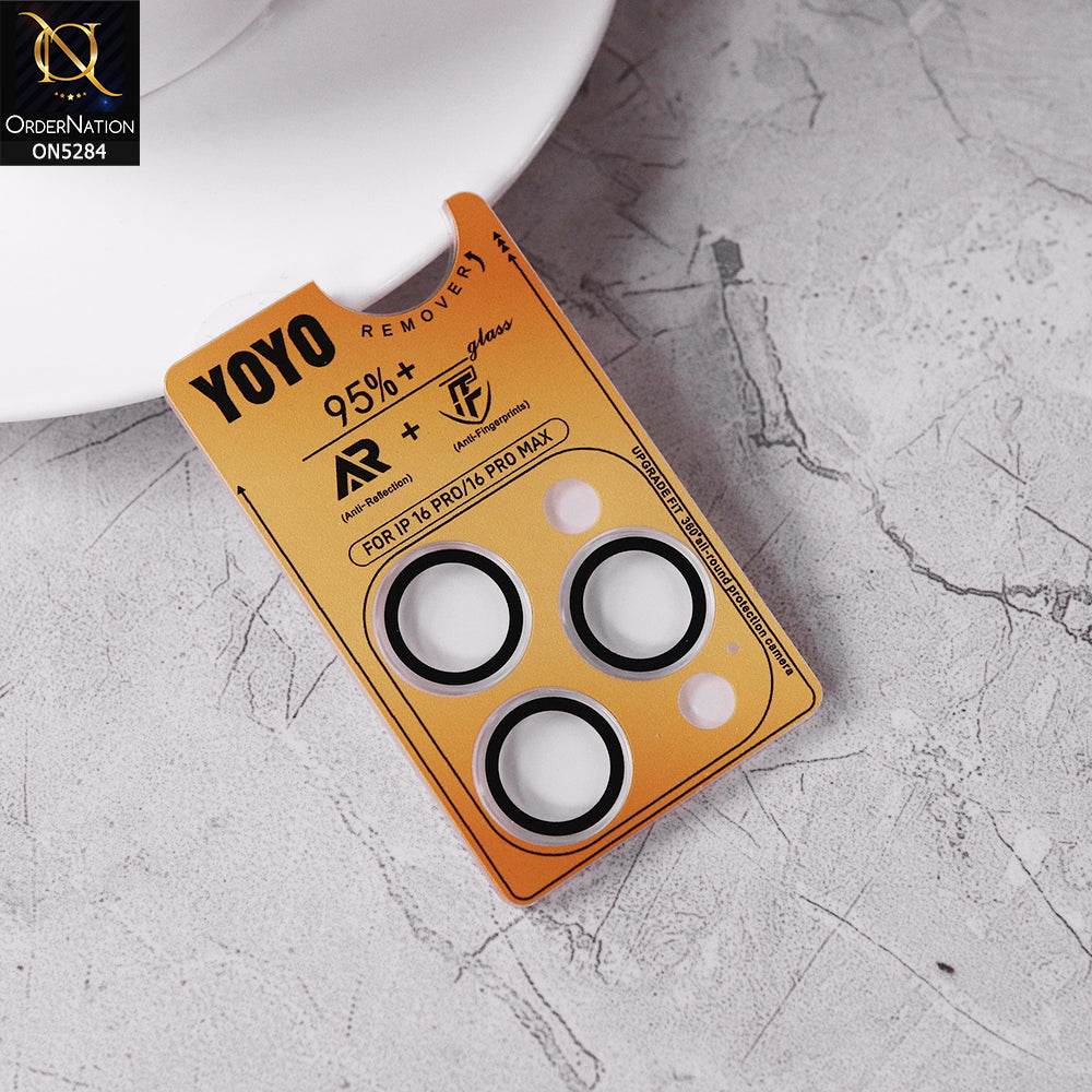 iPhone 16 Pro Max Camera Protector - Transparent - YoYo New Eagle Eye Lens Proector 3D Multi Film - Futurestore.pk