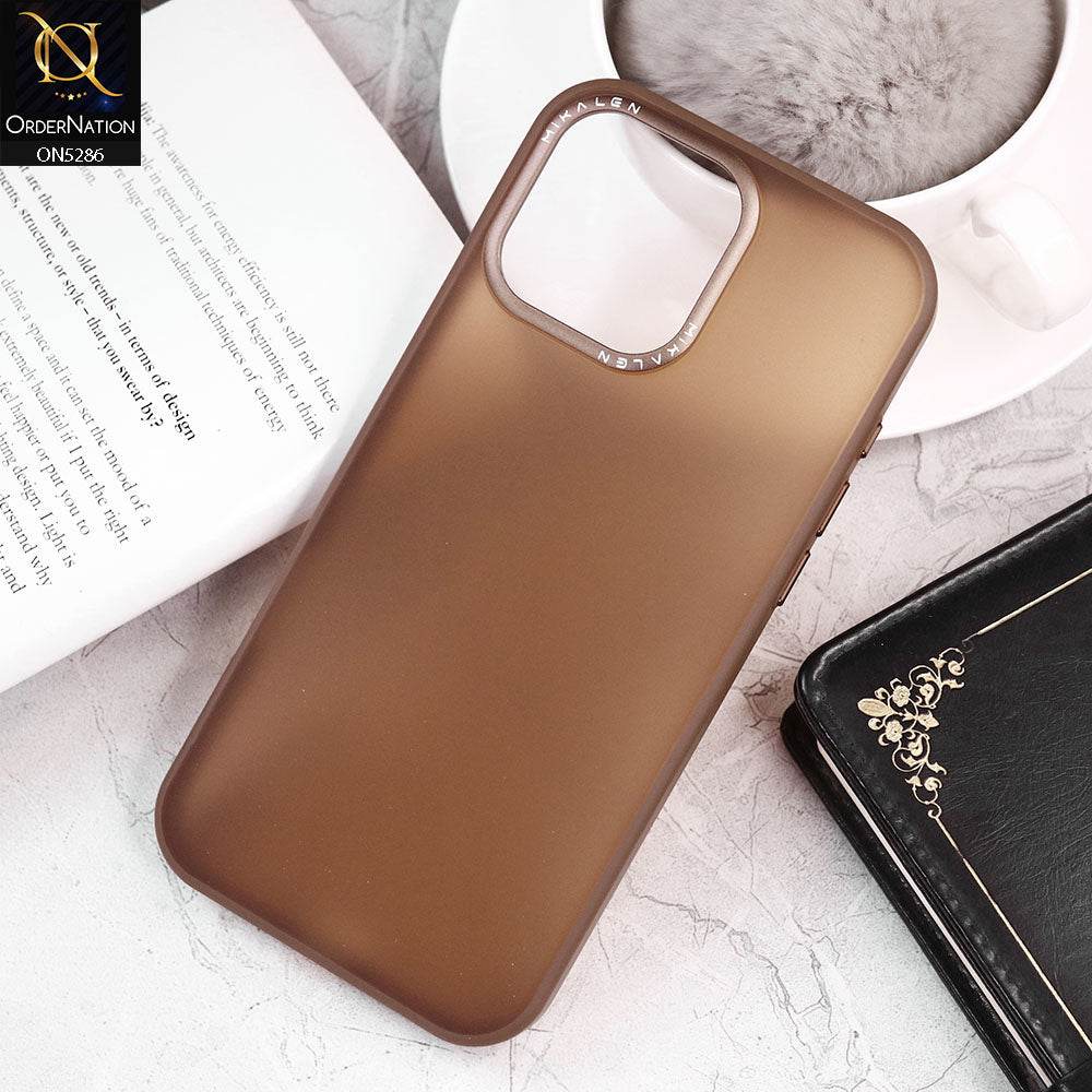 iPhone 16 Pro Max Cover - Desert Titanium - Mikalen Matte Translucent Soft Borders Protective Case - Futurestore.pk