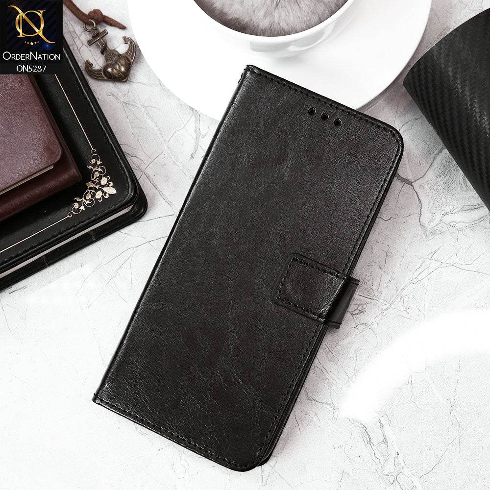iPhone 11 Cover - Black - Premium PU Leather Magnetic Flip Book Card Slots Wallet Soft Case - Futurestore.pk