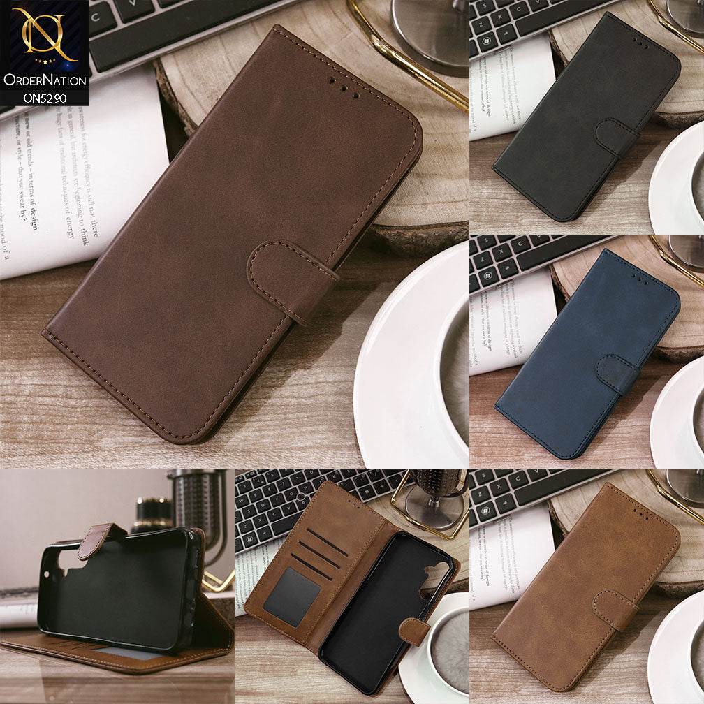 iPhone 11 Cover - Black - Premium Business Series Magnetic Leather Wallet Flip book Card Slots Soft Case - Futurestore.pk