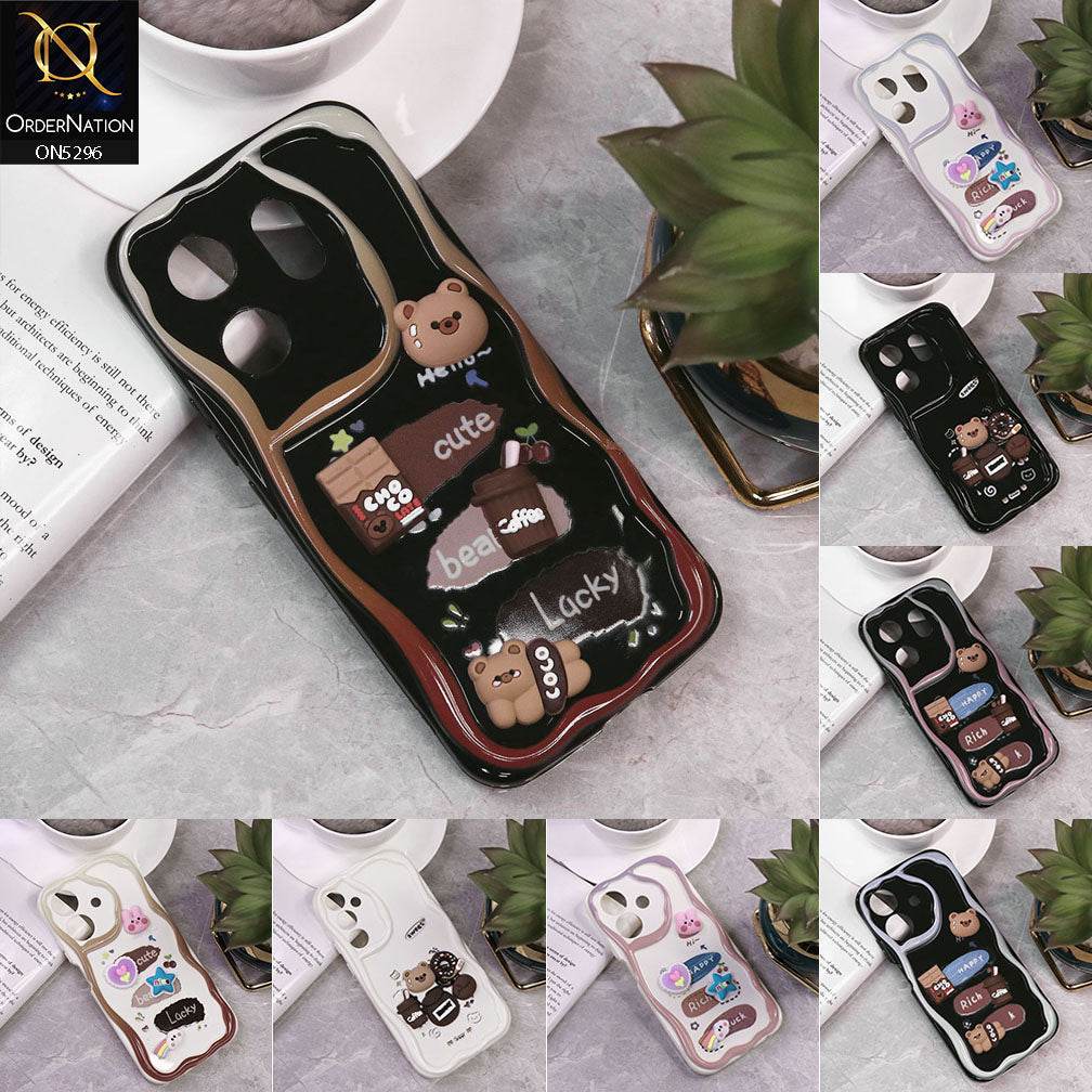 Realme 12 4G Cover - Design 3 - Cute 3D Cartoon Soft Silicon Helix Soft Borders Camera Protection Case - Futurestore.pk