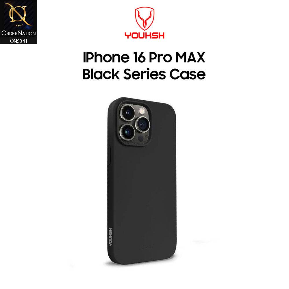 iPhone 16 Pro Max Cover - Black - Youksh Soft Silicon Case - Futurestore.pk