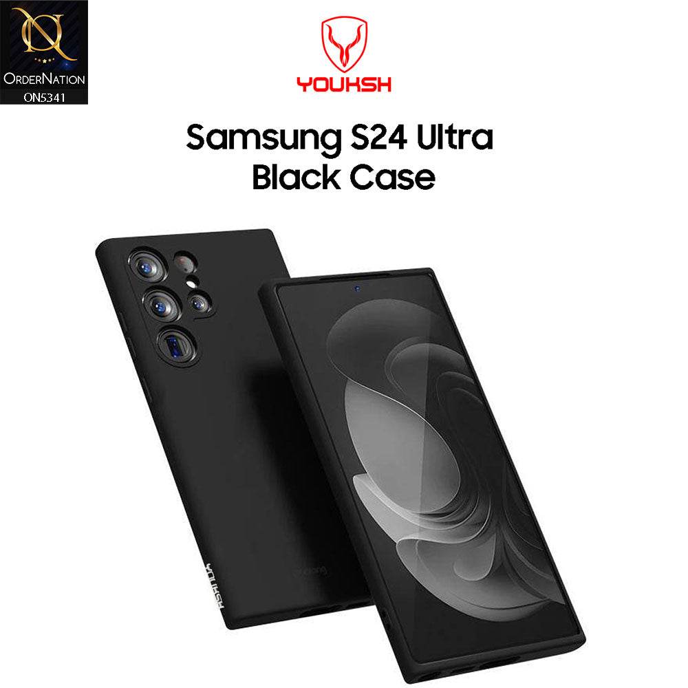 Samsung Galaxy S24 Ultra Cover - Black - Youksh Soft Silicon Case - Futurestore.pk