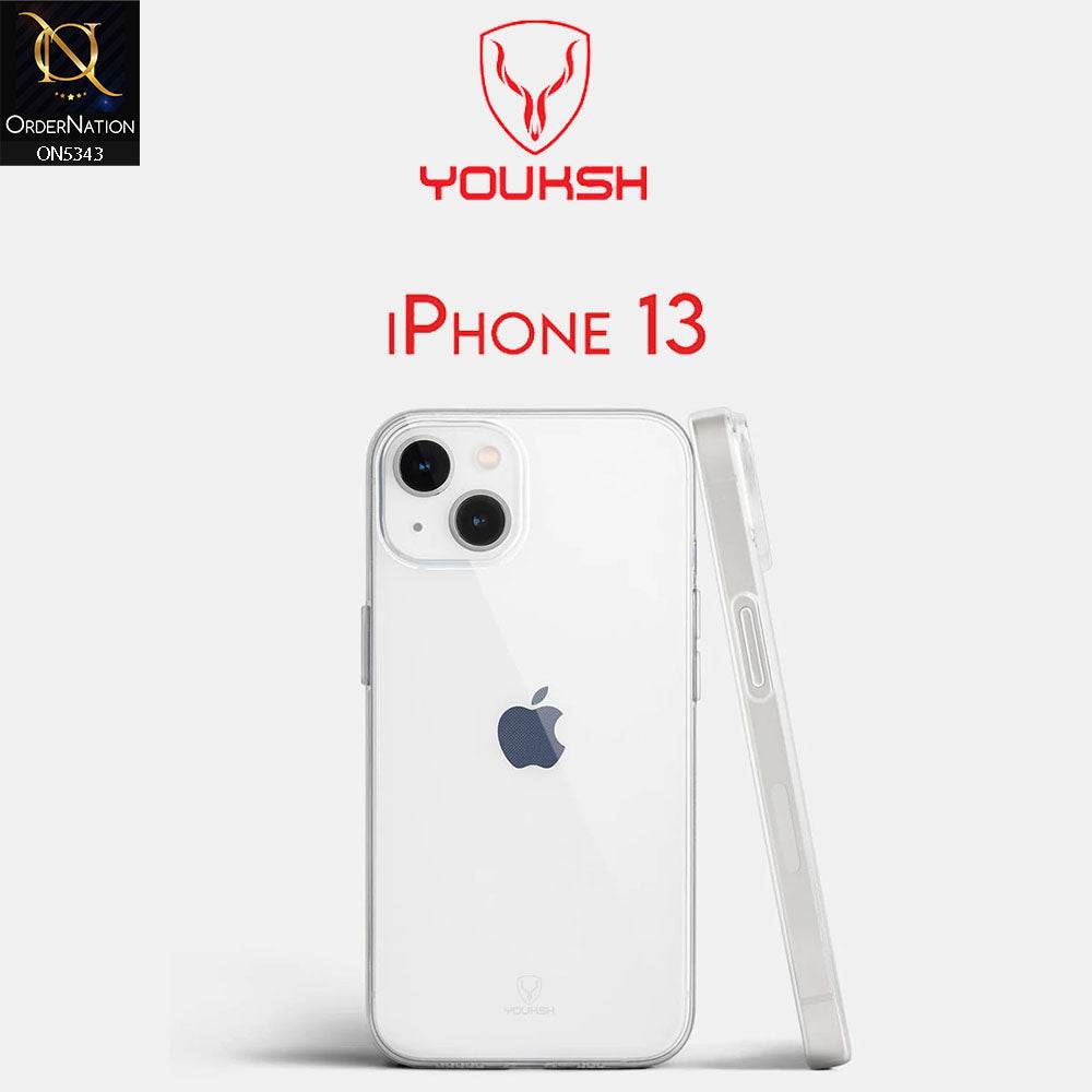 iPhone 13 Cover - Transparent - Youksh Clear Soft TPU Case - Futurestore.pk