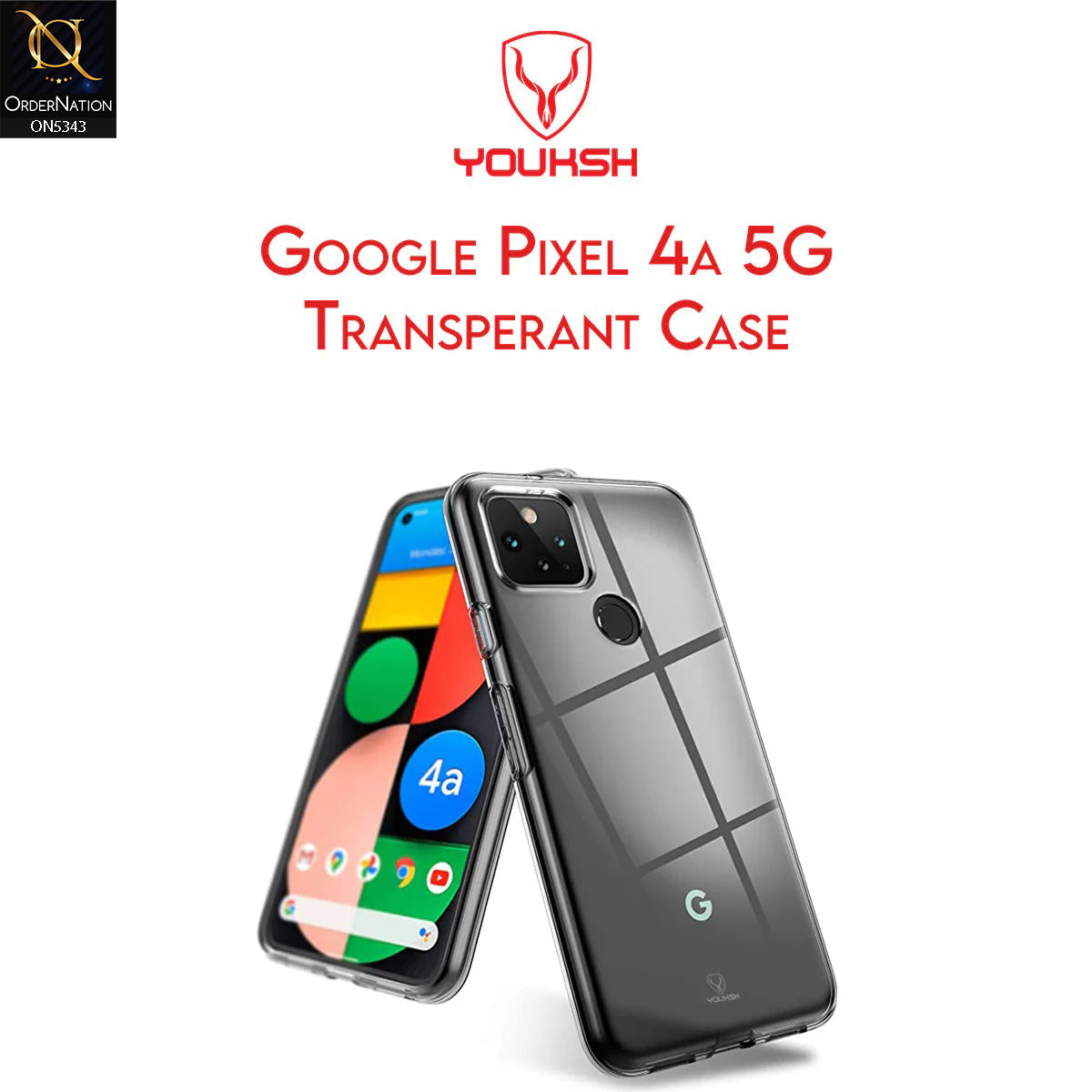 Google Pixel 4a 5G Cover - Transparent - Youksh Clear Soft TPU Case on5343-pixel5xl-pixel4a5g-transparent_e5fc652d-df61-40af-aa33-373beef5f109 Google Pixel 4a 5G