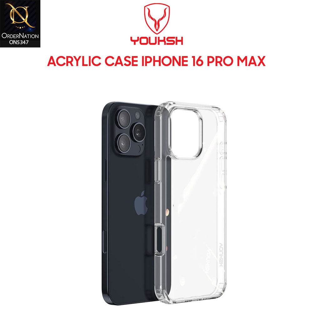 iPhone 16 Pro Max Cover - Transparent - HD Clear Acrylic Soft Borders Protective Case - Futurestore.pk