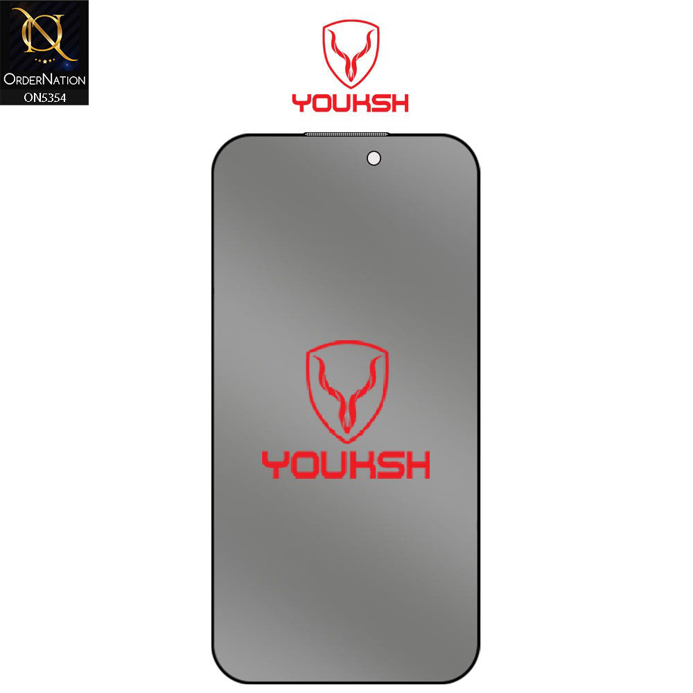 IPhone 17 Pro Max Screen Protector - Black - Privacy Anti Static Anti Dust Clear Glass Protector