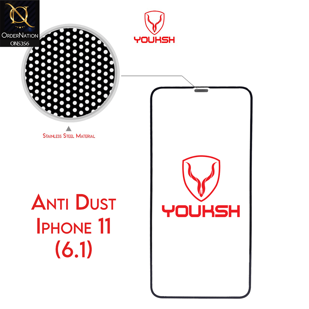 iPhone 11 Screen Protector - Transparent - Youksh Anti Dust Clear Glass Screen Protector - Futurestore.pk
