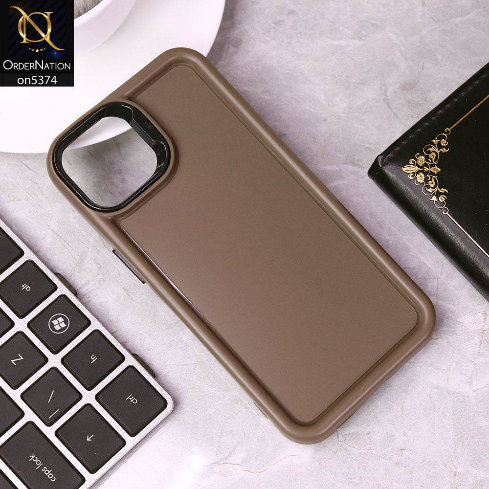 iPhone 13 Cover - Brown - Four Sided Airbag Bumper Shockproof Soft Case - Futurestore.pk
