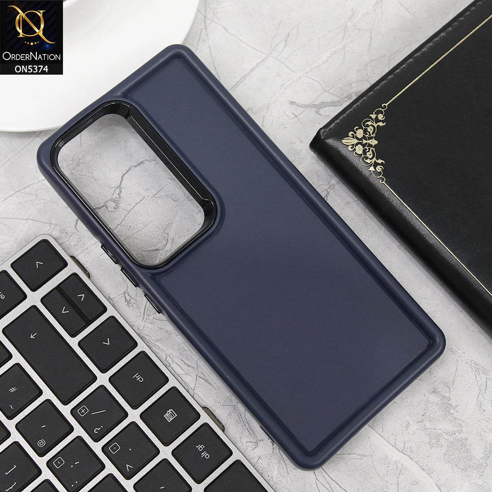 Vivo V30 Cover - Blue - Four Sided Airbag Bumper Shockproof Soft Case - Futurestore.pk
