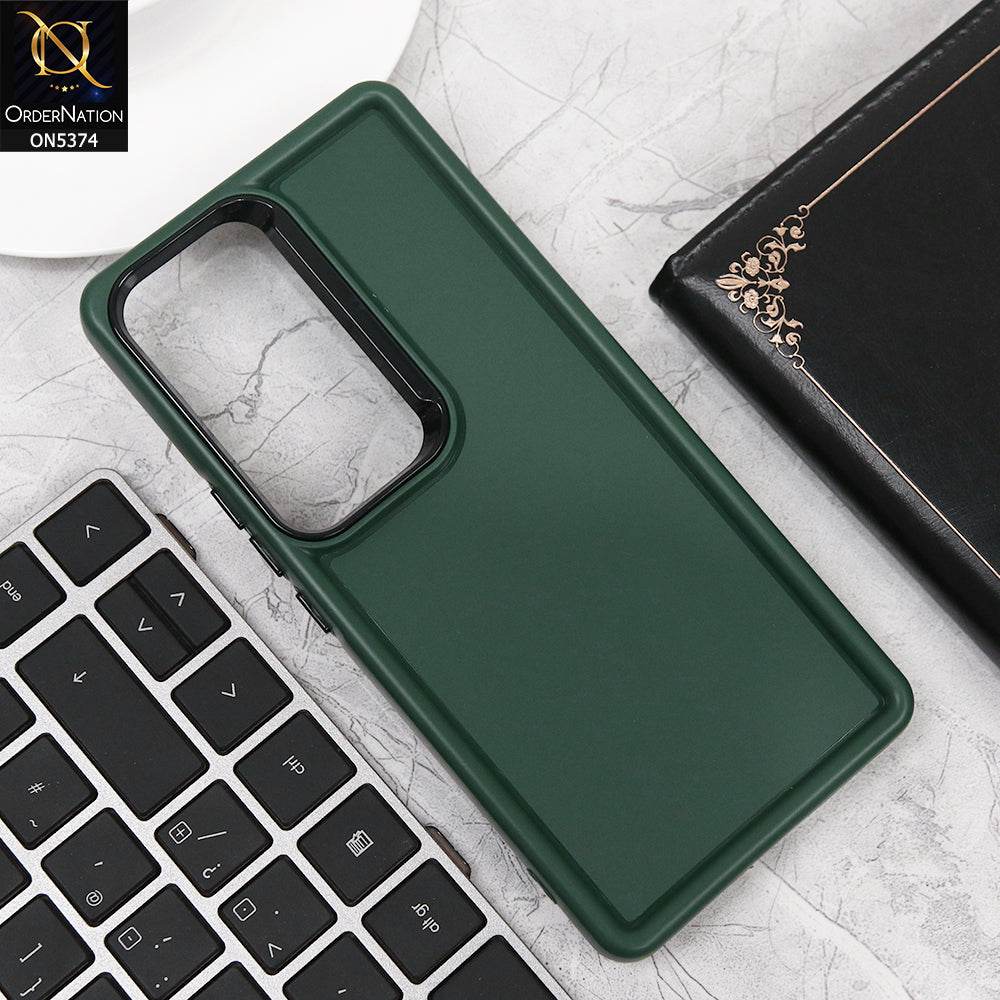 Vivo V30 Cover - Green - Four Sided Airbag Bumper Shockproof Soft Case - Futurestore.pk