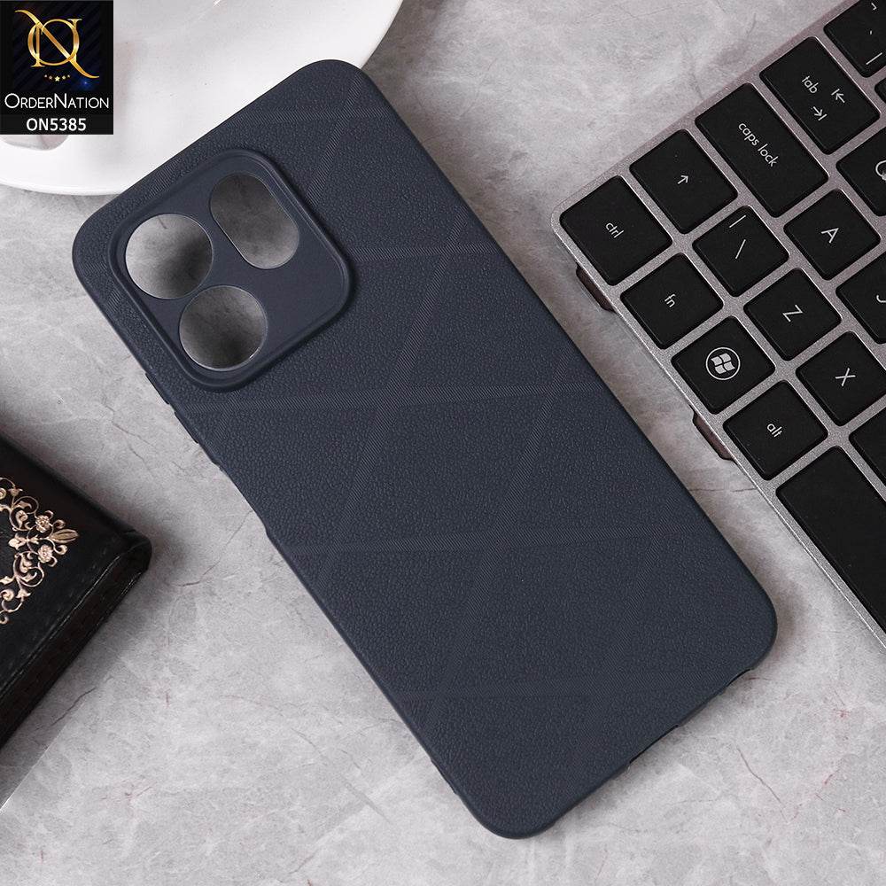 Infinix Smart 9 HD Cover - Blue - Leather Texture Soft Case With Camera Protection - Futurestore.pk