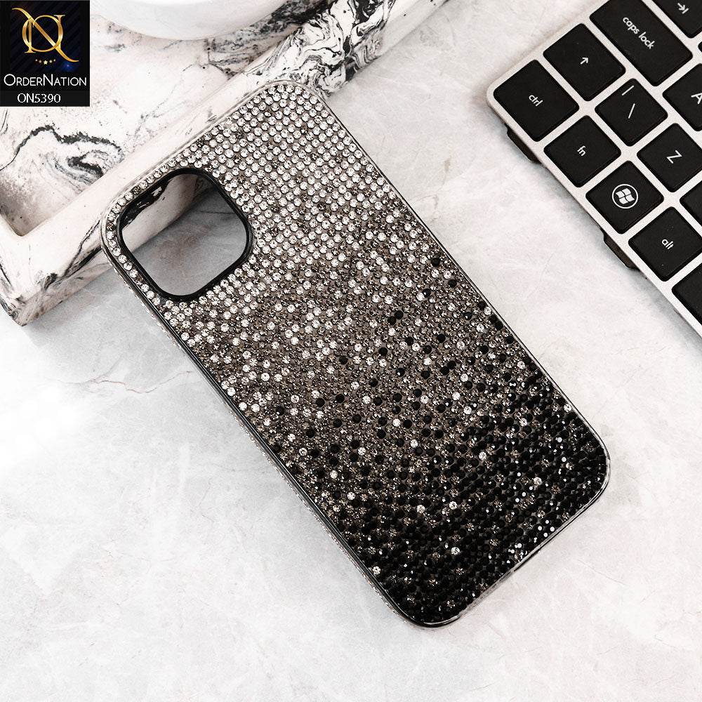 iPhone 11 Cover - Gray - Luxurious Gradiant Rhinestone Soft border Shiny Case - Futurestore.pk