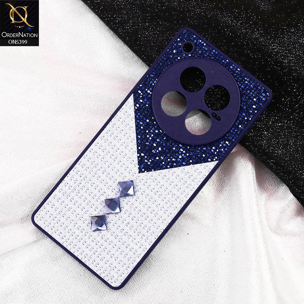 Infinix Zero 40 4G Cover - Blue - Luxury 3D Woven Pattern Shiny Soft Case With Camera Protection - Futurestore.pk