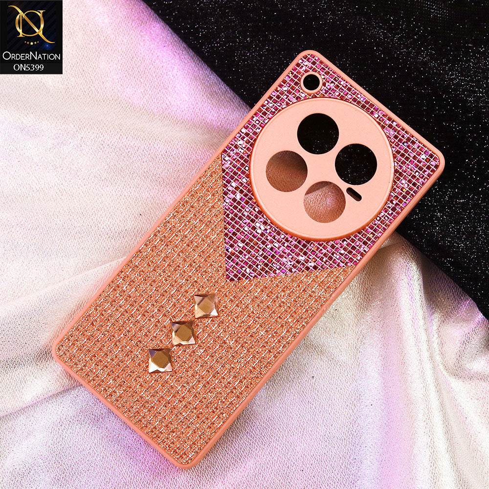 Infinix Zero 40 4G Cover - Pink - Luxury 3D Woven Pattern Shiny Soft Case With Camera Protection - Futurestore.pk