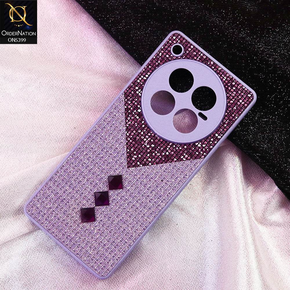 Infinix Zero 40 4G Cover - Purple - Luxury 3D Woven Pattern Shiny Soft Case With Camera Protection - Futurestore.pk