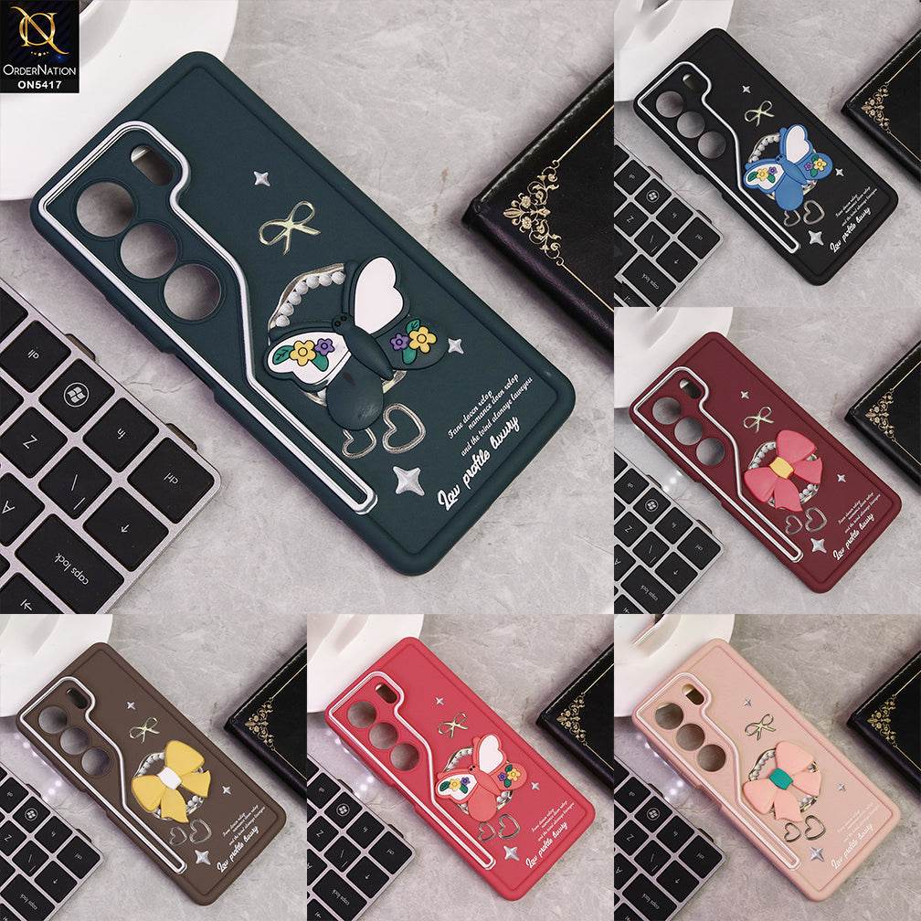 Infinix Note 50 4G Cover - Black - New Soft Silicone Case With Cute 3D Bow Knot Soft Borders With Camera Protection Soft Case - Futurestore.pk