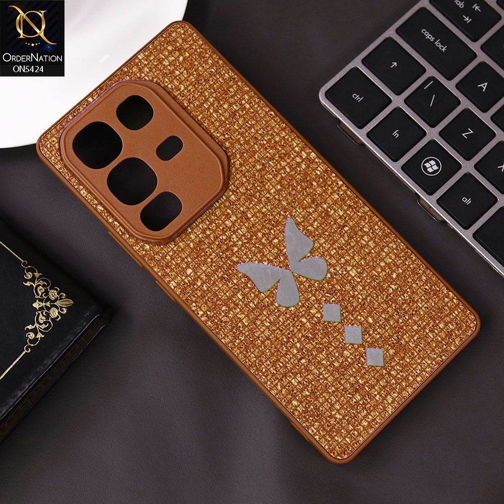 Infinix Note 50 4G Cover - Brown - New Butterfly Soft Case With Camera Protection - Futurestore.pk